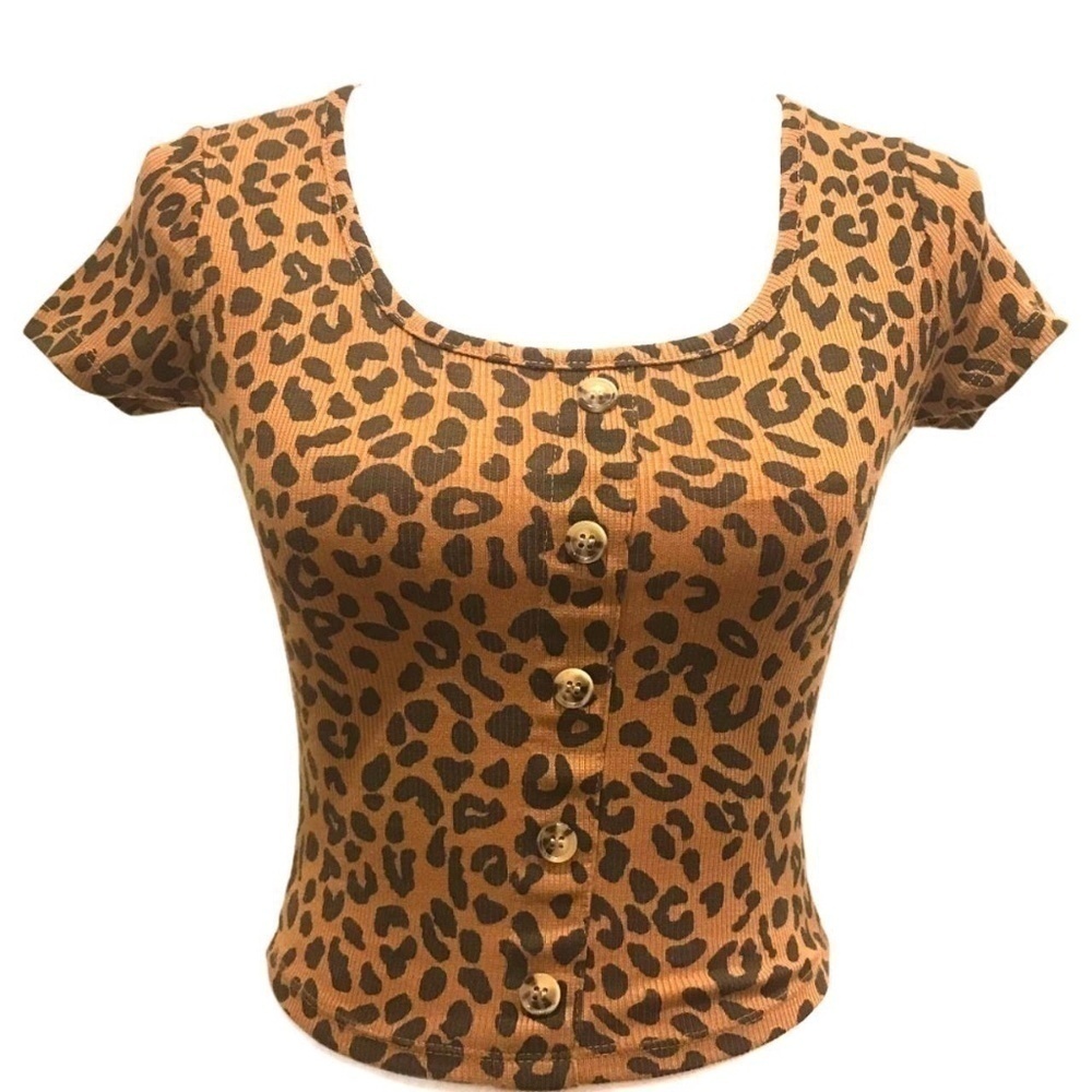 NWT Leopard-Print Top | Sz XS